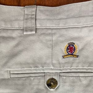 Vintage Tommy Hilfiger Embroidered Off-White Khaki Pants